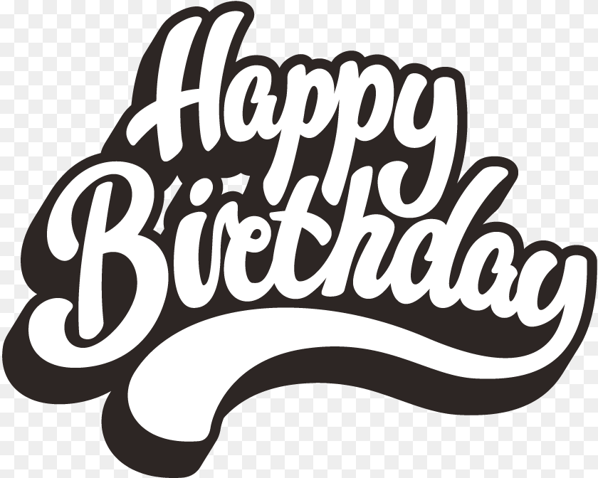 837x672 Happy Birthday My Dear, Calligraphy, Handwriting, Text Sticker PNG