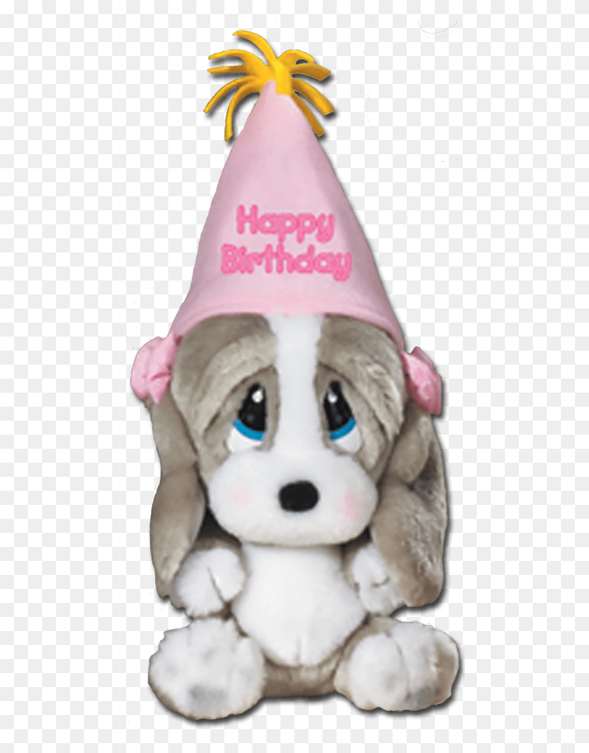 486x1014 Happy Birthday Sad Sam39s Honey Plush With A Pink Hat Sad Sam Happy Birthday, Clothing, Apparel, Party Hat HD PNG Download