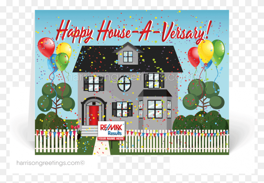 947x638 Happy Birthday To Your House Anniversary Cards For Happy Anniversary To Your House, Balloon, Ball, Fence HD PNG Download