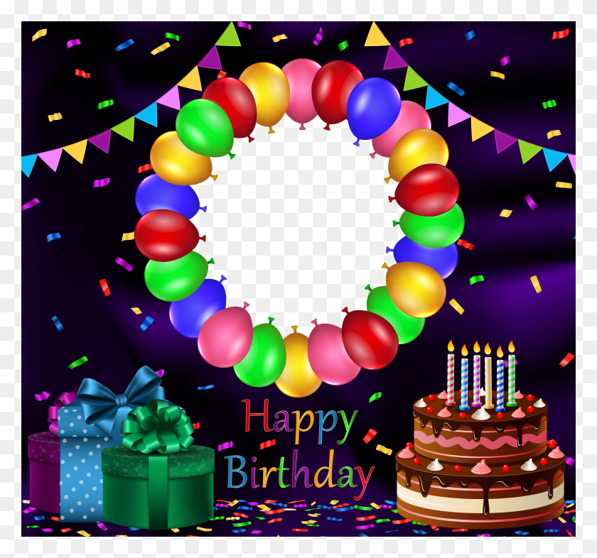 6000x5590 Happy Birthday Transparent Frame Happy Birthday Transparent Frames HD PNG Download
