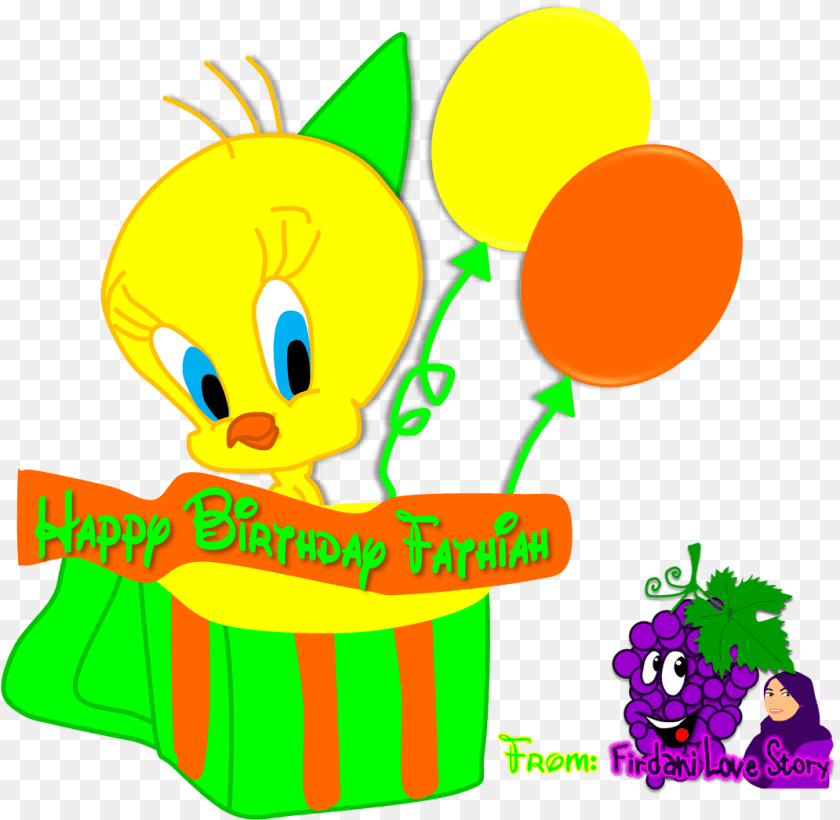 1071x1046 Happy Birthday Tweety Bird Birthday Wishes Tweety Happy Birthday, Adult, Person, Graphics, Female Transparent PNG