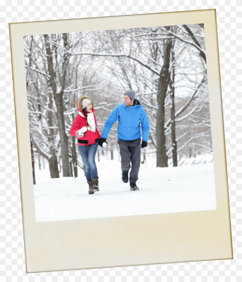 882x1041 Happy Couple Snow Forest, Person, Pants, Clothing HD PNG Download