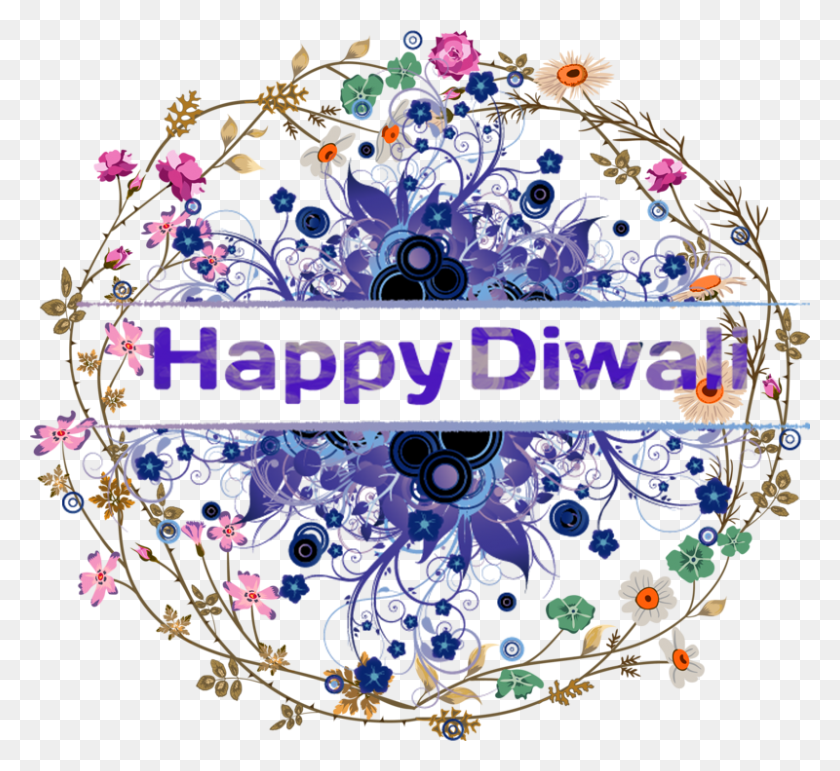 800x730 Happy Diwali Transparent Image Flower Border Circle, Graphics, Pattern HD PNG Download