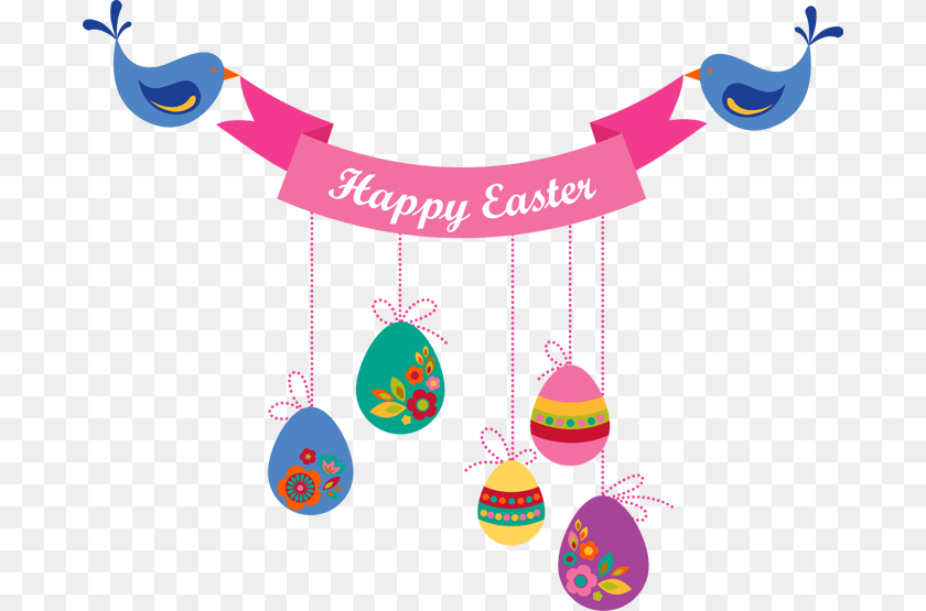 690x555 Happy Easter Banner Clip Art, Graphics, Face, Head, Person PNG