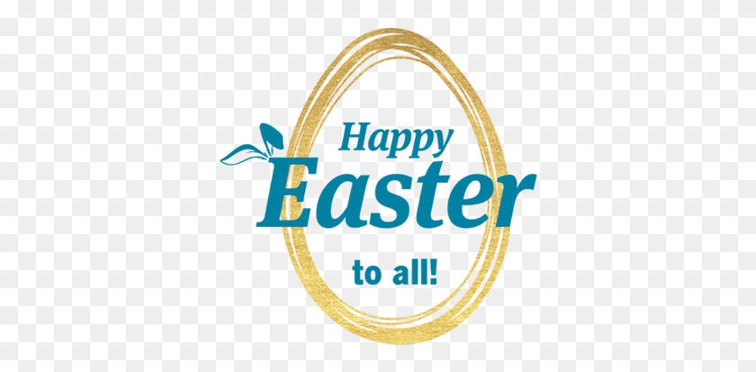 354x353 Happy Easter Logo Gold, Text, Symbol, Trademark HD PNG Download