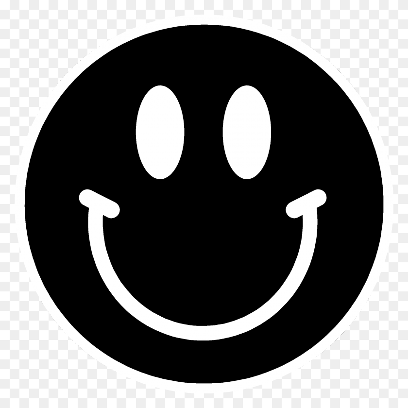 2040x2040 Happy Face Black And White Transparent Happy Face Smiley Face Clipart Black, Stencil, Moon, Outer Space HD PNG Download
