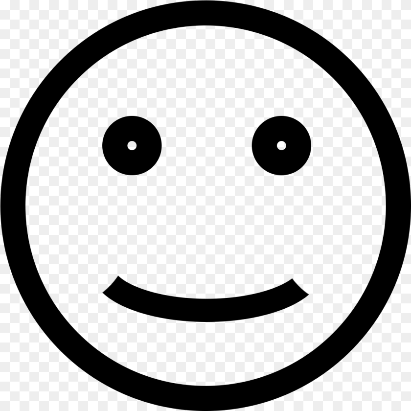 Happy Face Icon Black And White, Gray Transparent PNG