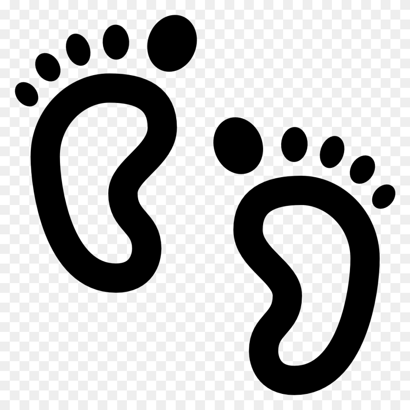 1301x1302 Happy Feet Клипарт Pretty Foot Baby Feet Icon, Серый, World Of Warcraft Hd Png Скачать