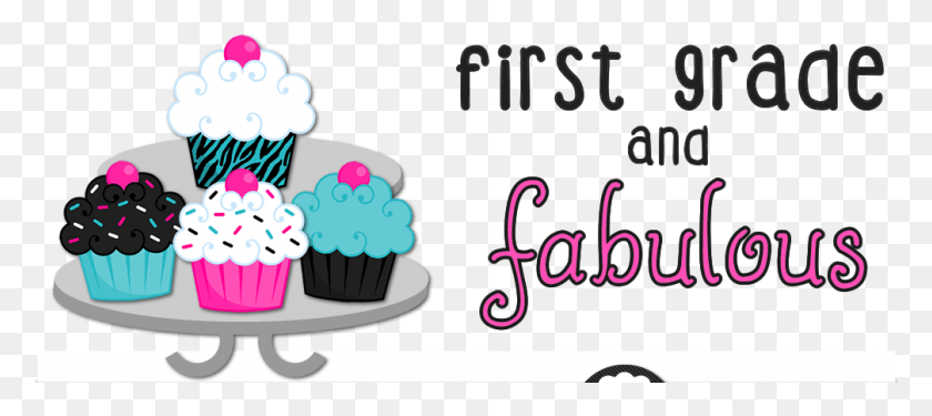 1007x407 Happy First Day Of First Grade Cupcake, Cream, Cake, Dessert HD PNG Download