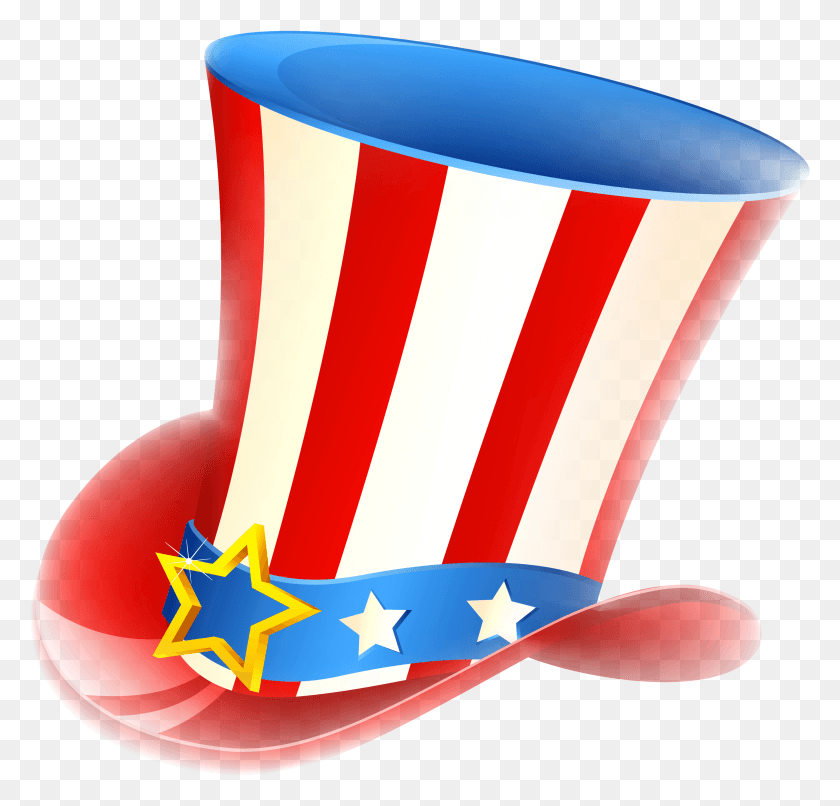 2869x2745 Happy Fourth Of July Uncle Sam Tophat Uncle Sam Hat, Symbol, Cup, Coffee Cup HD PNG Download
