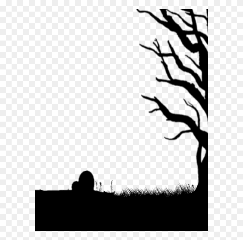 600x769 Счастливый Хэллоуин Страшный Силуэт Дерева, Текст, Символ Hd Png Скачать