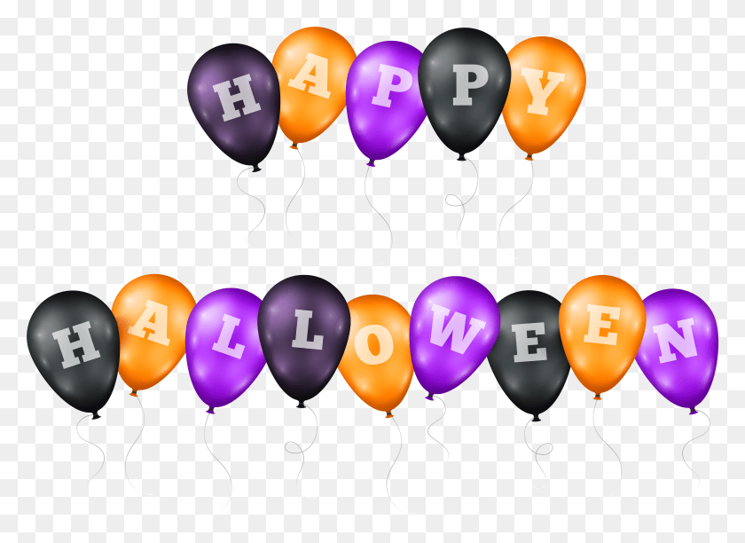 7674x5440 Happy Halloween Word Clipart Free To Use Halloween Transparent HD PNG Download