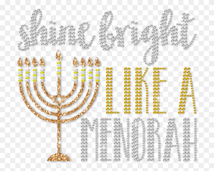 713x611 Descargar Png Feliz Hanukkah Especial Colorido Menorah Vinilo Imprimible Hanukkah, Candelabro, Lámpara, Texto Hd Png