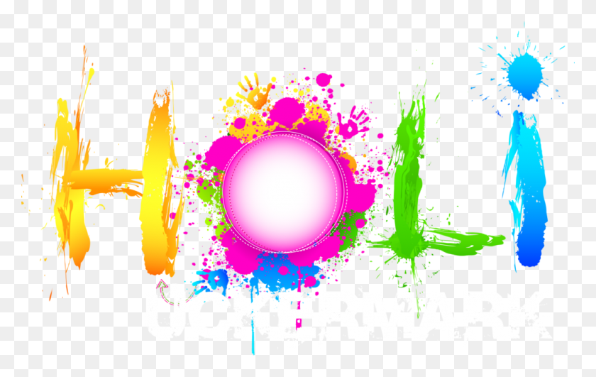 1024x619 Happy Holi Holi, Графика, Цветочный Дизайн Hd Png Скачать