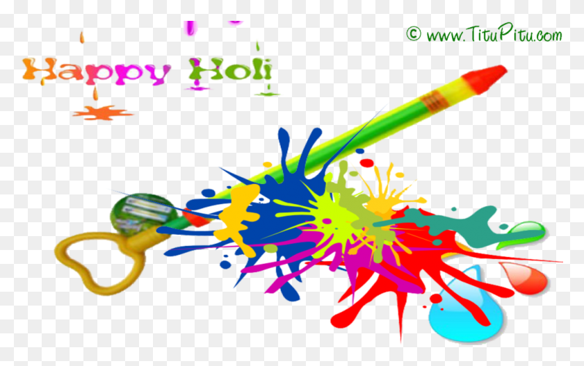 1024x614 Happy Holi Pichkari Happy Holi Pichkari, Graphics, Text HD PNG Download