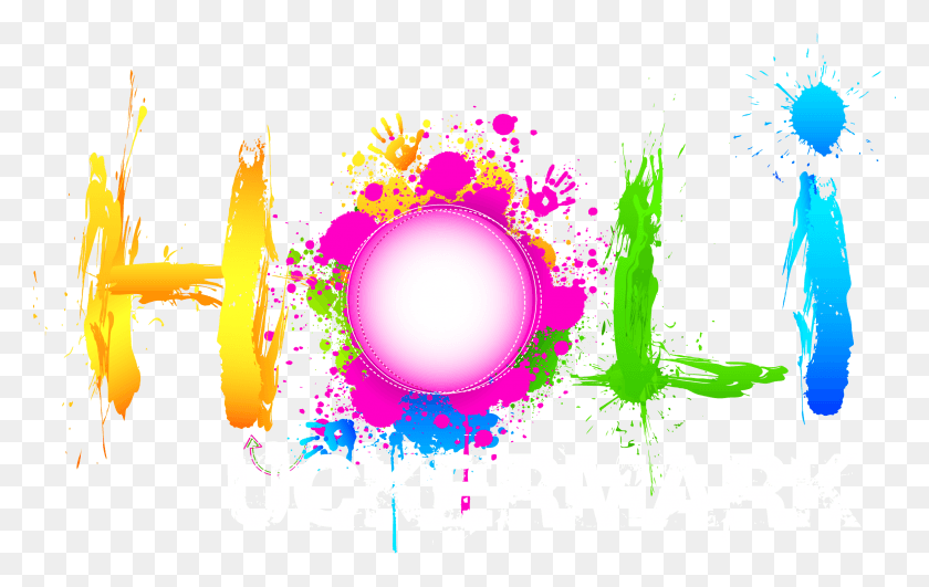 2362x1427 Happy Holi Text File Happy Holi Text, Graphics, Floral Design HD PNG Download