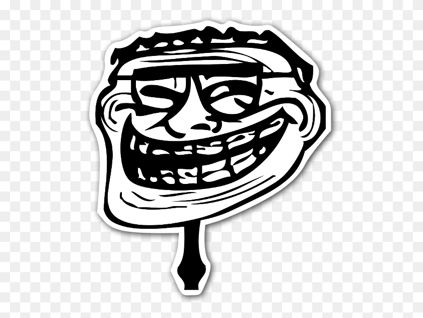505x571 Happy Meme With Glasses Troll Face, Text, Label HD PNG Download
