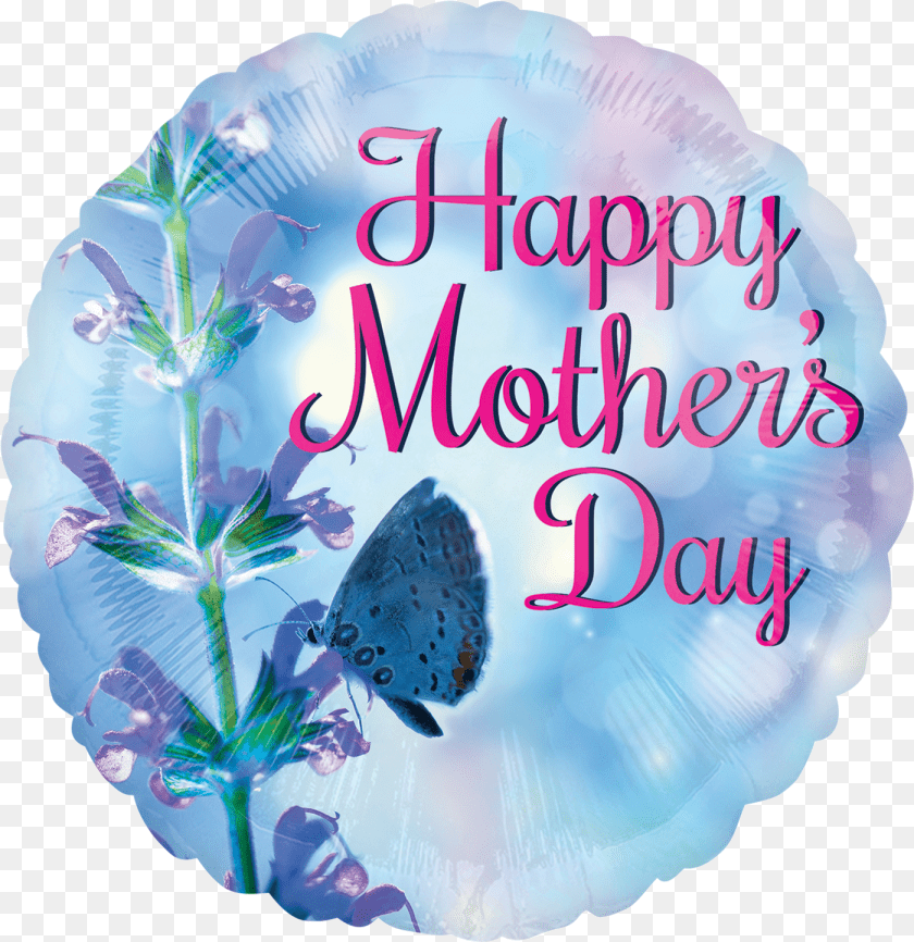 1400x1444 Happy Mother39s Day Blue, Flower, Petal, Plant, Animal Clipart PNG