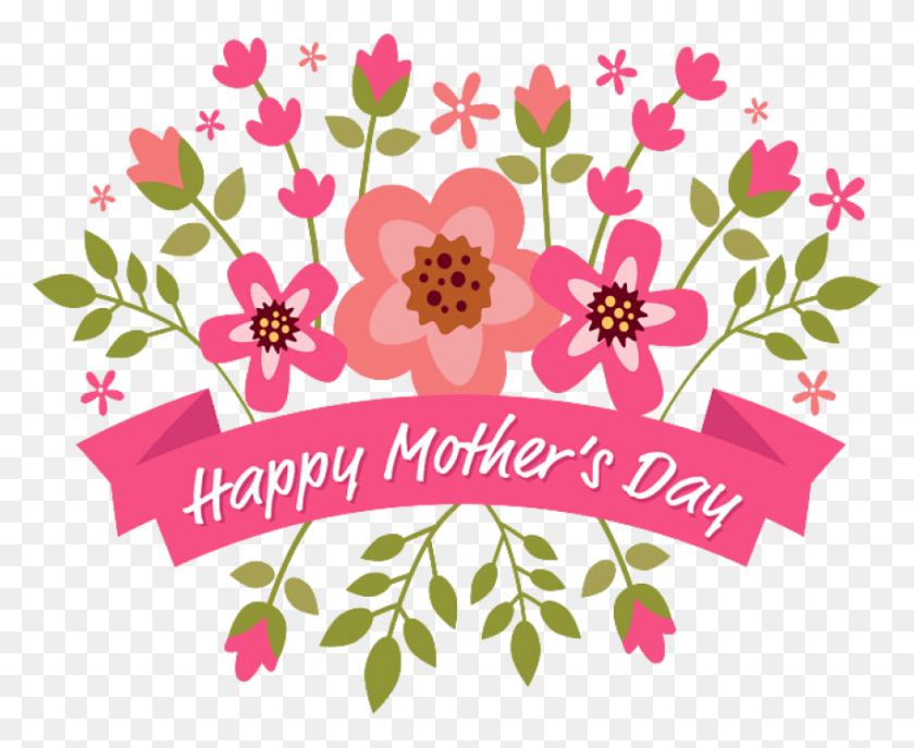 850x684 Descargar Png / Feliz Día De La Madre, Gráficos, Diseño Floral Hd Png