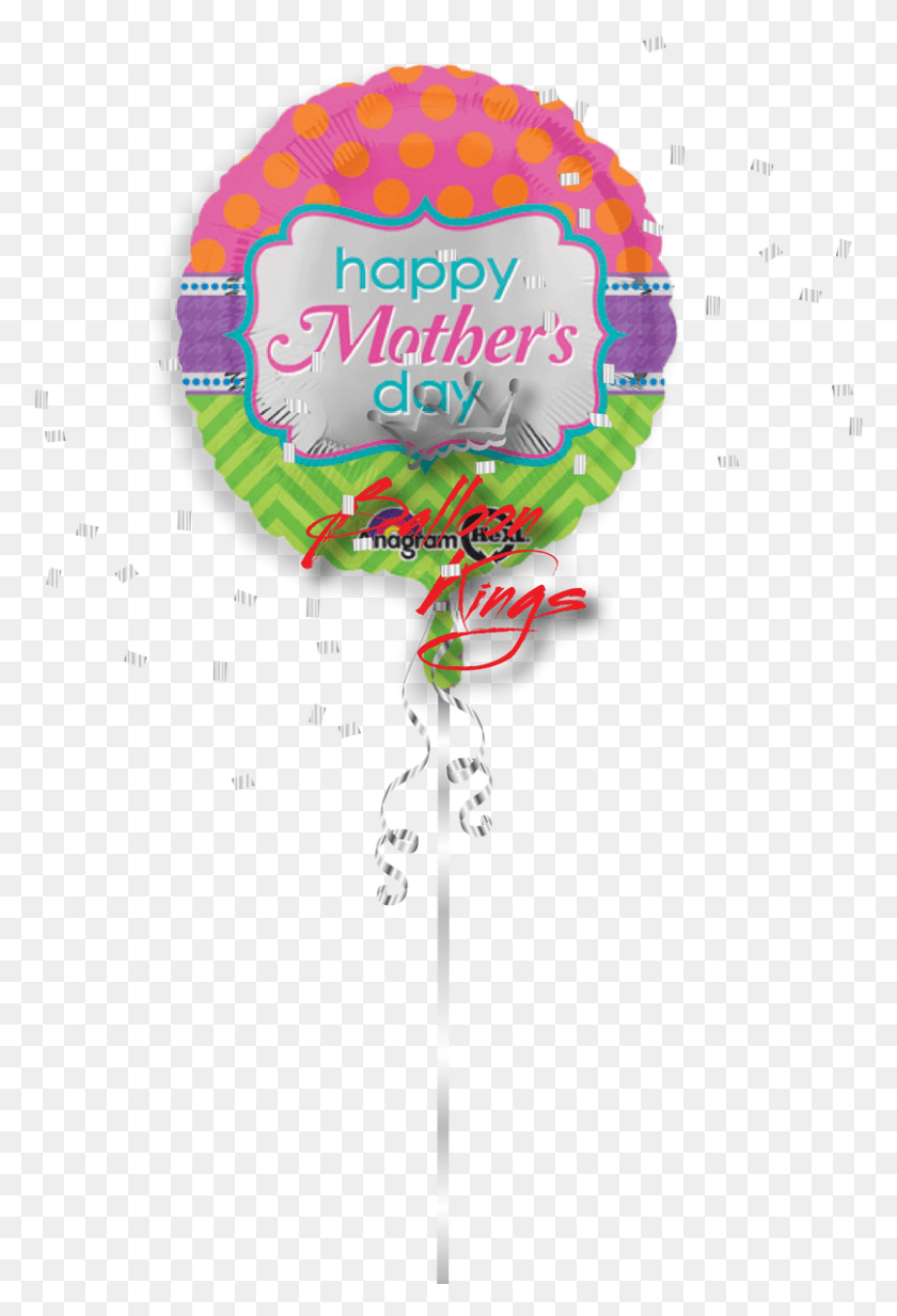 808x1216 Happy Mothers Day Dots And Chevron Transparent Happy Day Mother, Balloon, Ball, Paper HD PNG Download