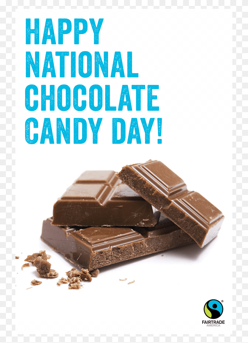 735x1102 Descargar Png Feliz Día Nacional De Los Dulces De Chocolate De Fairtrade America, Chocolate, Fudge, Postre, Comida Hd Png