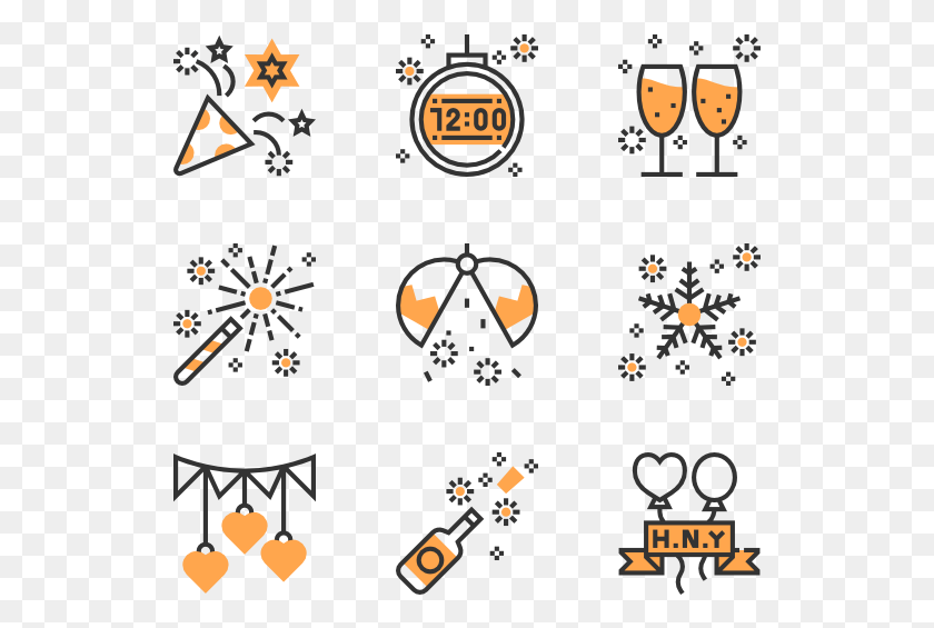 529x505 Happy New Year, Halloween, Symbol, Poster HD PNG Download