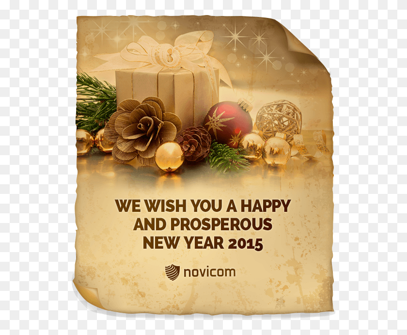 545x631 Happy New Year 2015 Christmas Ornament, Envelope, Mail, Greeting Card HD PNG Download