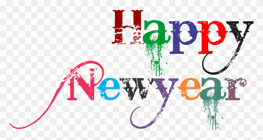 1221x610 Happy New Year, Text, Alphabet, Number HD PNG Download