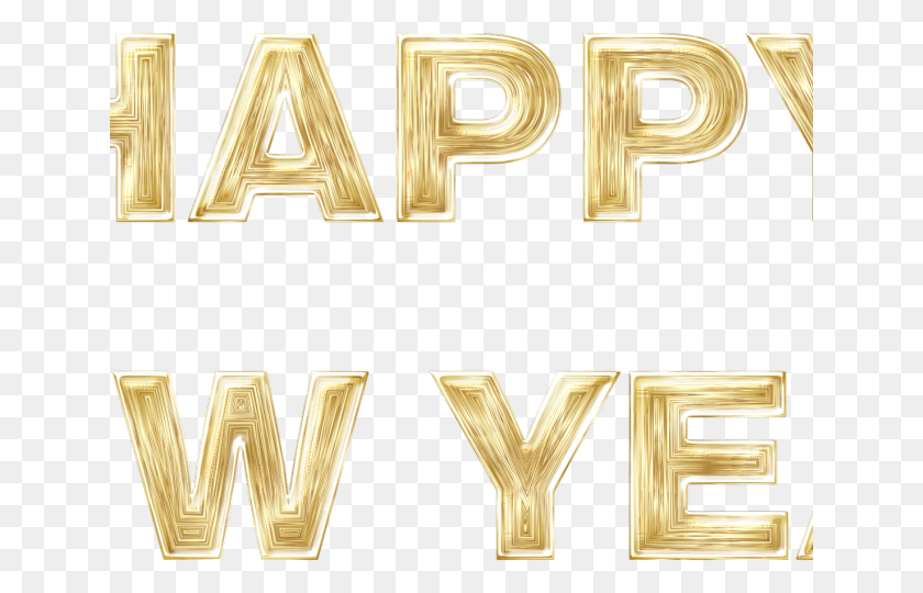 640x480 Happy New Year Clipart Gold Emblem, Text, Alphabet, Number HD PNG Download