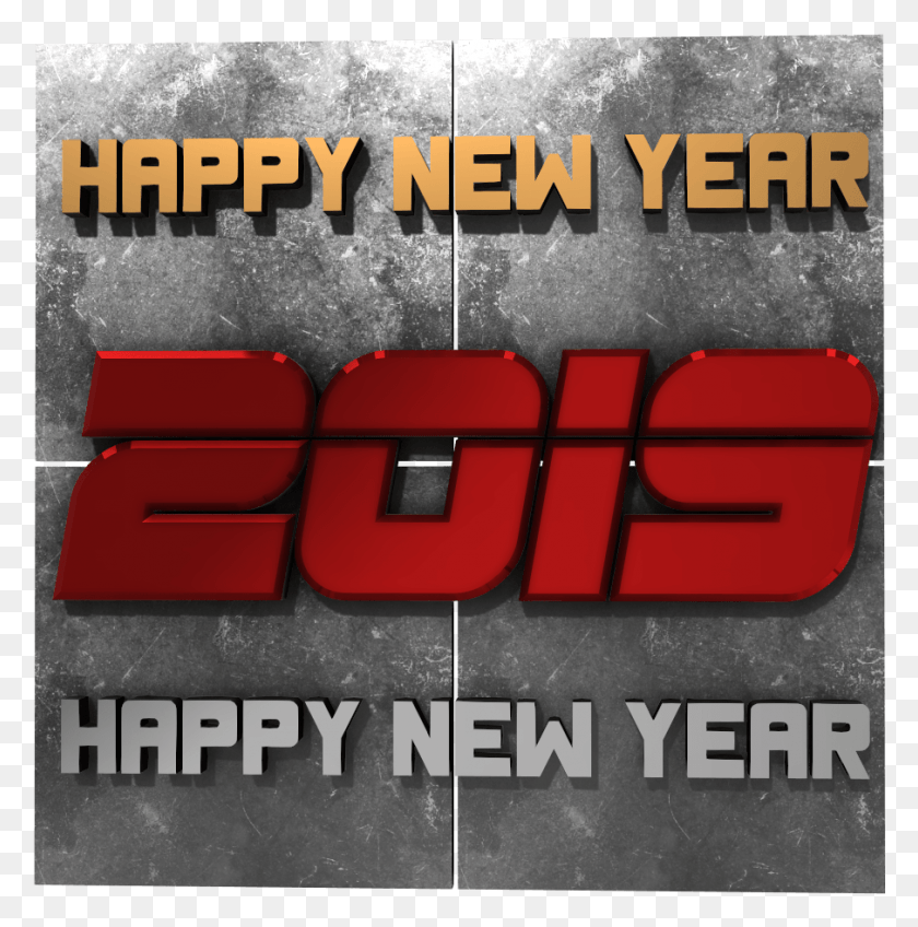 905x915 Happy New Year Free 3d Graphic Design, Word, Text, Alphabet HD PNG Download