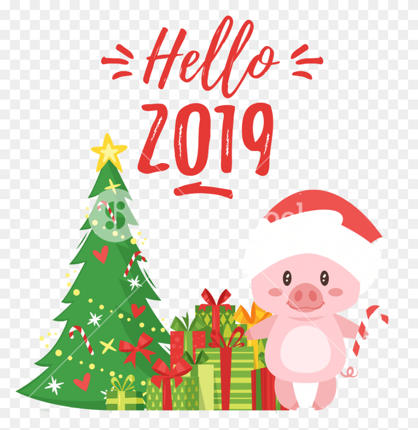 847x874 С Новым Годом Картинка Новогодние Открытки 2019, Дерево, Растение, Орнамент Hd Png Скачать