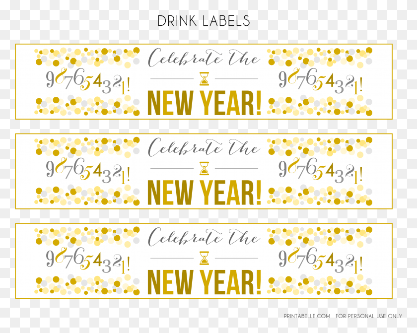 3082x2417 Happy New Year Printable Tags, Text, Label, Handwriting HD PNG Download
