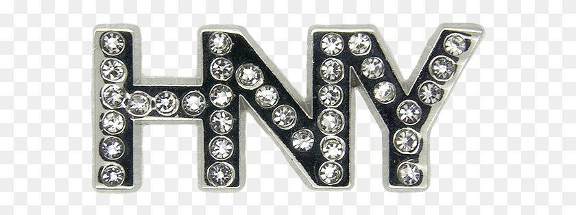 578x254 Happy New Year Rhinestone Pin Silver Happy New Year Diamond, Alphabet, Text, Number HD PNG Download