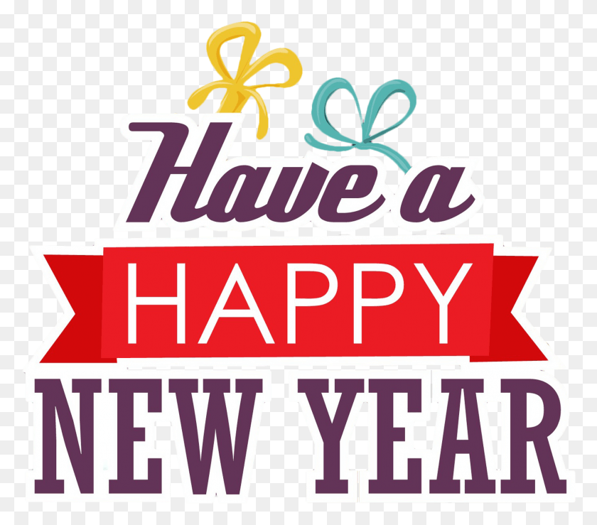 1722x1500 Happy New Year Text, Poster, Advertisement, Flyer HD PNG Download