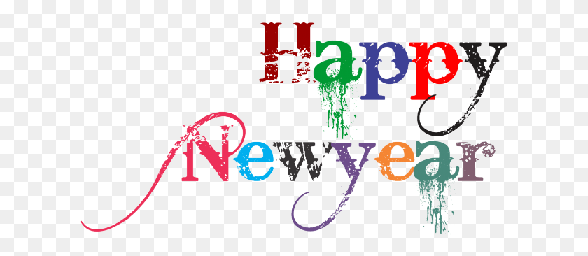 611x306 Happy New Year Transparent Images Transparent Background Happy New Year, Text, Alphabet, Number HD PNG Download