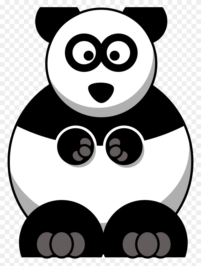 999x1349 Happy Panda Face Bear Teddy Bear Animal 1979px 138 Cartoon Panda Clip Art, Stencil, Symbol HD PNG Download