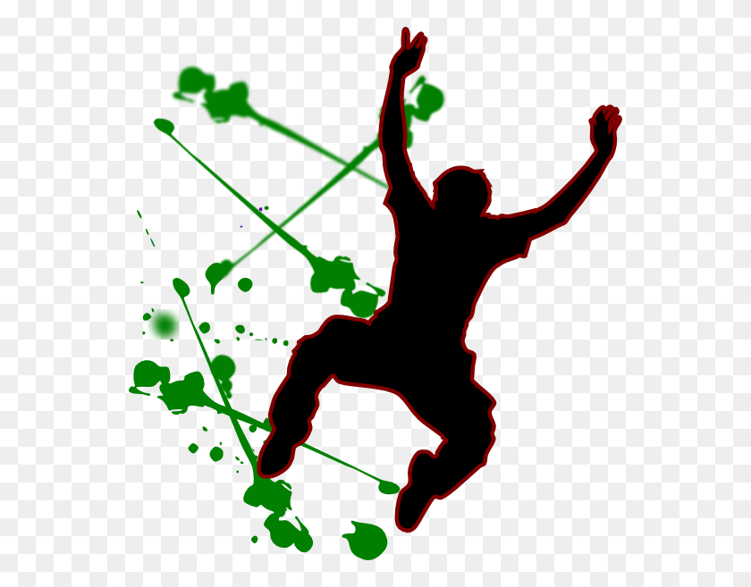 552x597 Happy Person Jumping Man Clip Art At Vector Clip Art Red Paint Splatter, Person, Human HD PNG Download