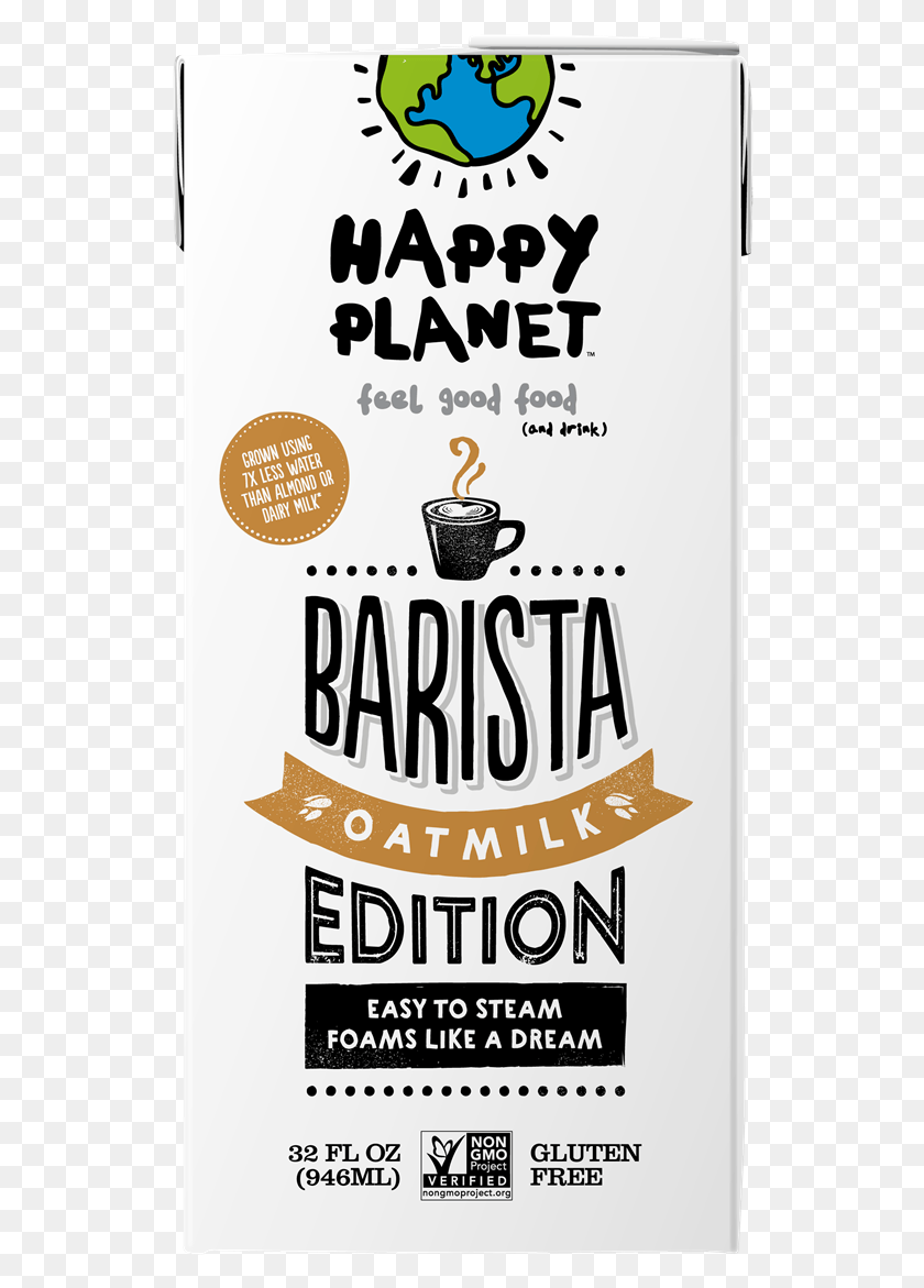 530x1111 Плакат С Овсяным Молоком Happy Planet Barista Edition, Реклама, Флаер, Бумага, Hd Png Скачать