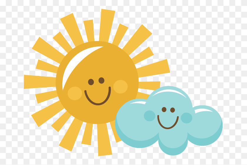 677x501 Happy Rain Cloud Sun And Cloud Clipart, Nature, Outdoors, Sky HD PNG Download