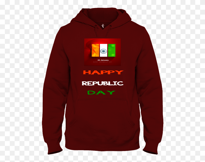 500x606 Happy Republic Day Hoodie, Clothing, Apparel, Sweatshirt HD PNG Download