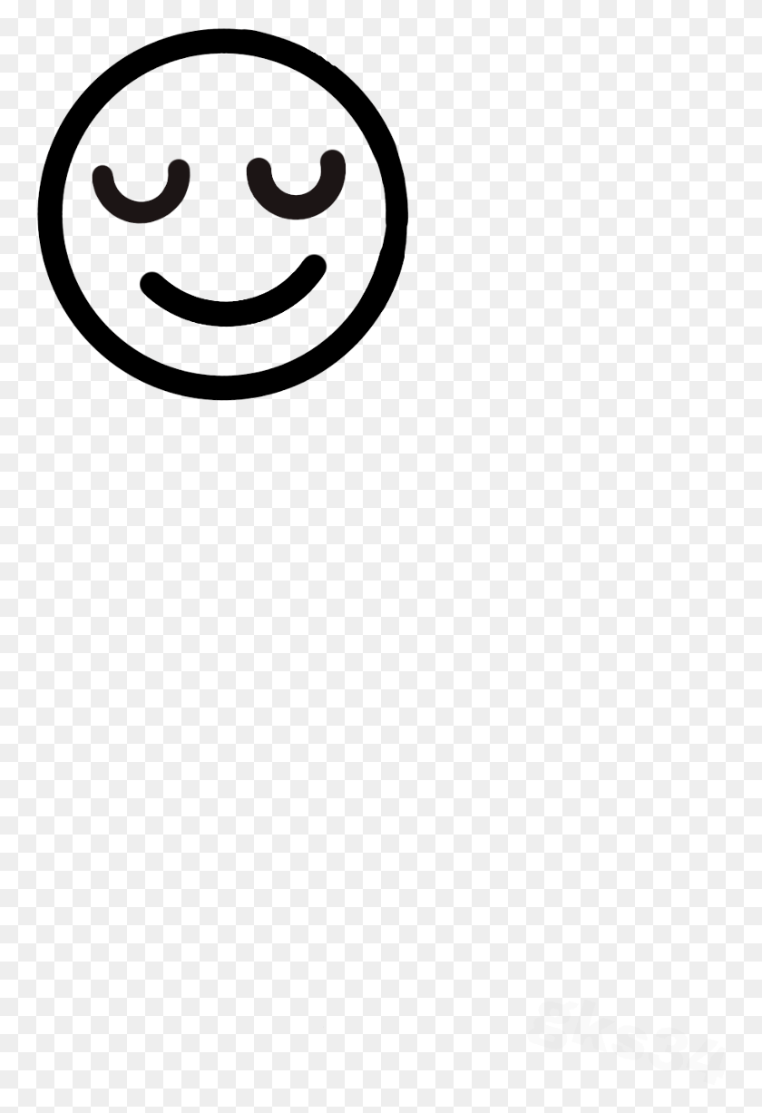 760x1167 Happy Smile Think Thinking Emoji Face Clipart Smiley, Outdoors, Nature, Astronomy HD PNG Download