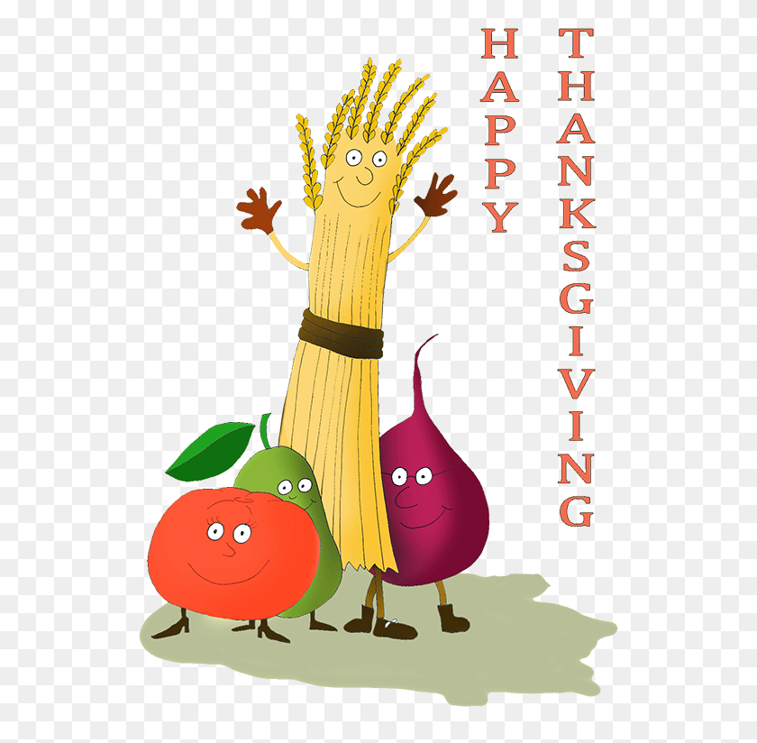 533x764 Descargar Png Feliz Día De Acción De Gracias Verduras Acción De Gracias De Dibujos Animados, Planta, Pájaro, Animal Hd Png