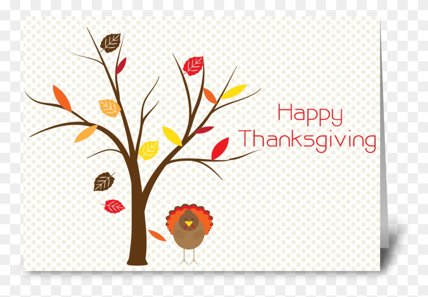 776x523 Happy Thanksgiving Greeting Card Greeting Card, Graphics, Floral Design HD PNG Download