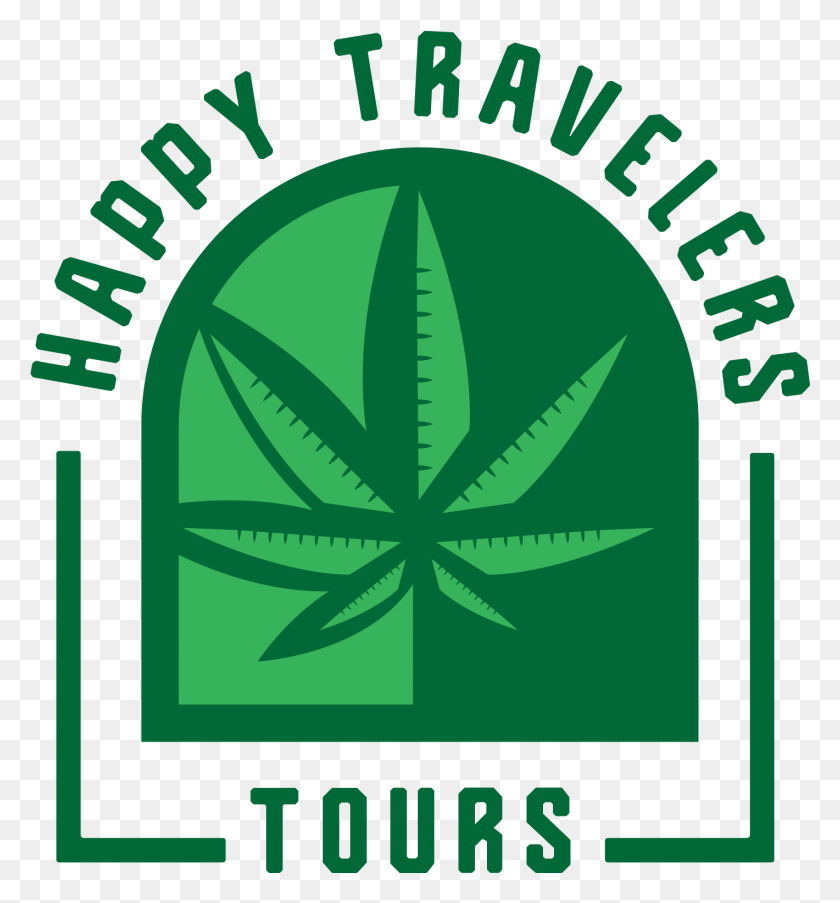 1420x1535 Happy Travelers Weed Cannabis Tours Vector Graphics, Plant, Poster, Advertisement HD PNG Download