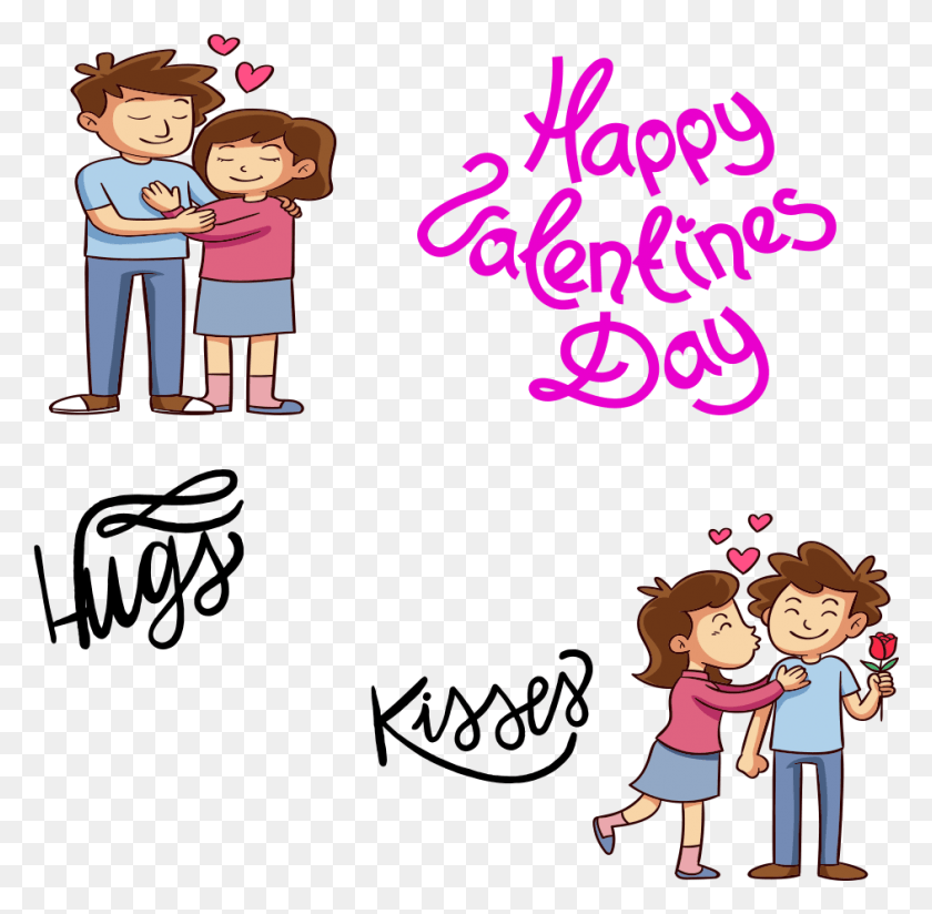 942x923 Happy Valentines Day Image Cartoon, People, Person, Human HD PNG Download