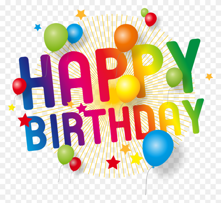 1024x936 Happybirthday Birthday Balloon Balloons Colorfull Happy Birthday Whatsapp Sticker, Ball, Graphics HD PNG Download