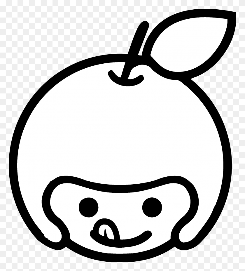 2400x2673 Descargar Png Happyfresh Icon Logo Blanco Y Negro Happy Fresh Logo, Stencil, Planta, Etiqueta Hd Png