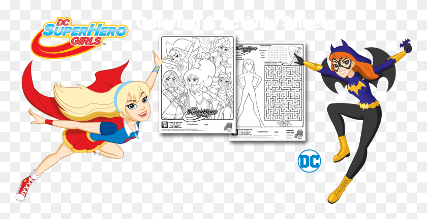 2048x977 Happymeal5 Dc Super Hero Girls, Comics, Book, Person HD PNG Download