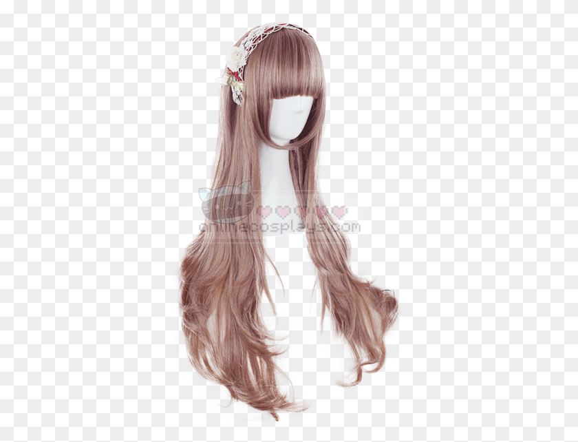377x582 Harajuku Brown And Pink Blend Cosplay Wig Oc1138 Lace Wig, Hair, Clothing, Apparel HD PNG Download