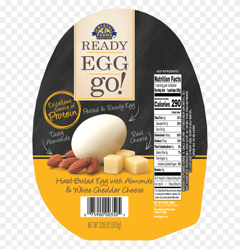 614x810 Hard Boiled Egg With Almonds Amp White Cheddar Cheese Hard Boiled Egg Protein Pack, Food, Flyer, Poster HD PNG Download